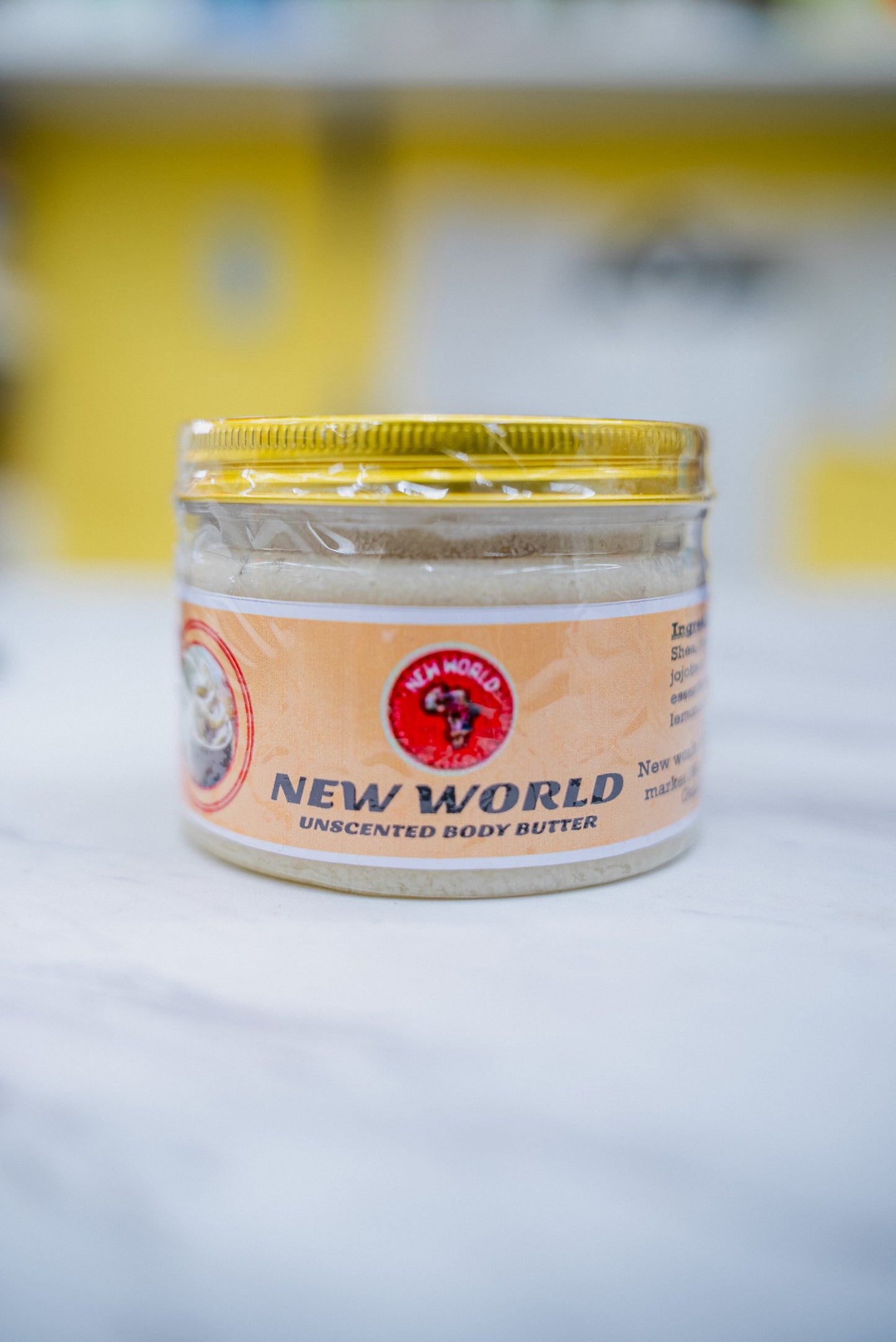 New World Body Butter - Unscented Raw Shea Butter - Body & Hair Moisturizer