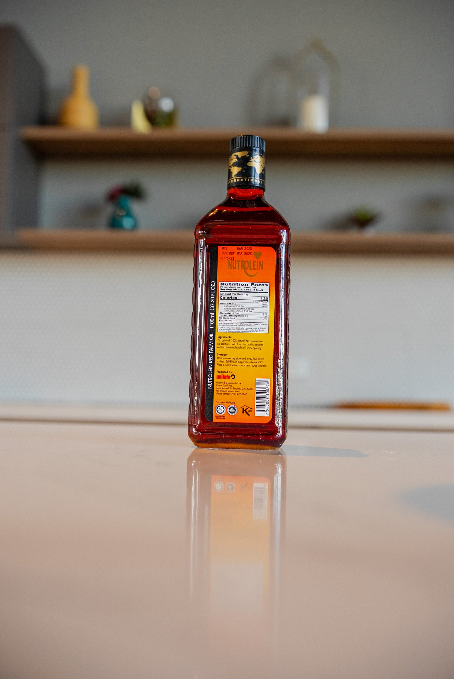 Nutrolein 100% Natural Red Palm Oil – Authentic West African Cooking Oil | Healthy Cholesterol-Free Oil – New World African & Caribbean Market Miami Gardens, FL